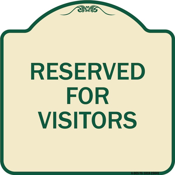 Signmission Reserved Parking Reserved Parking for Visitors Heavy-Gauge Aluminum Sign, 18" x 18", TG-1818-23041 A-DES-TG-1818-23041 - main